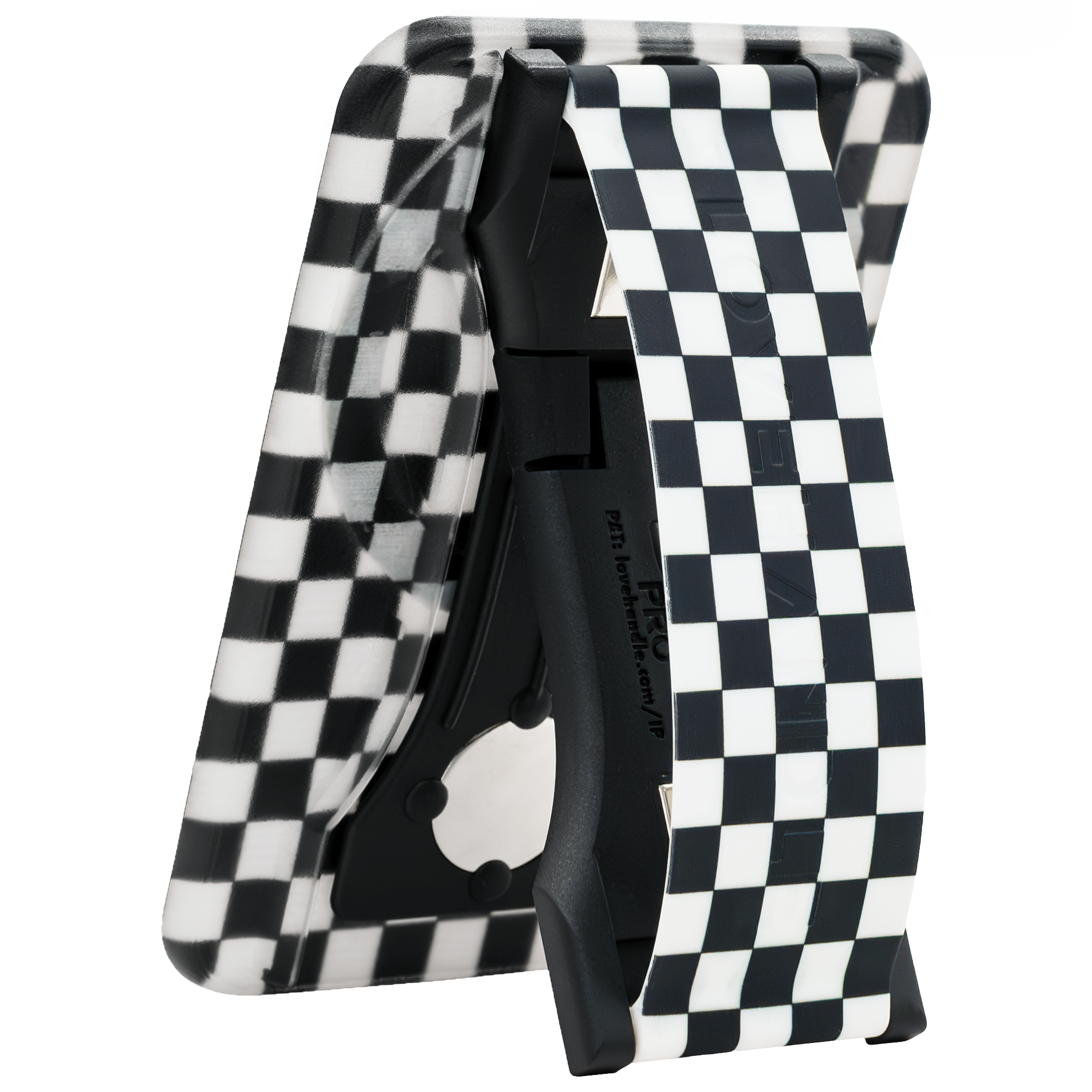 PRO_Magsafe_Black_and_White_Checkered_Motif_Kickstand